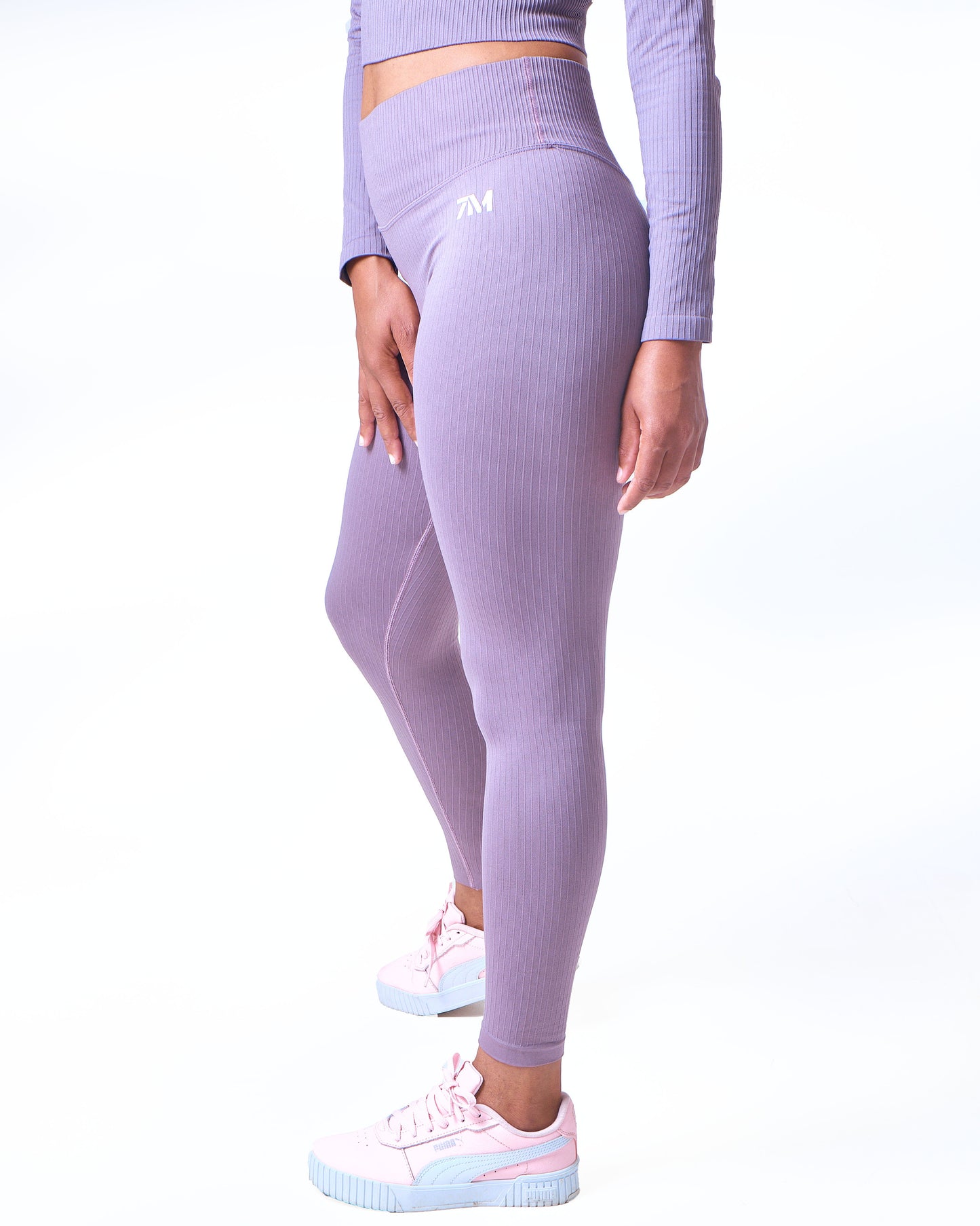 Empower Seamless Ribbed Leggings - Lavender