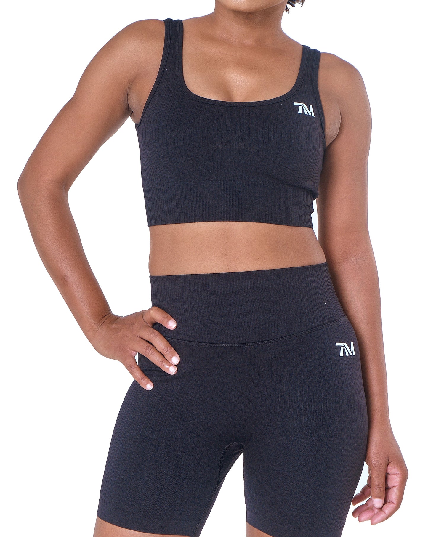 Empower Seamless Ribbed Shorts - Black