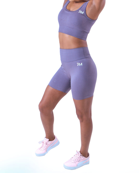 Empower Seamless Ribbed Shorts - Lavender